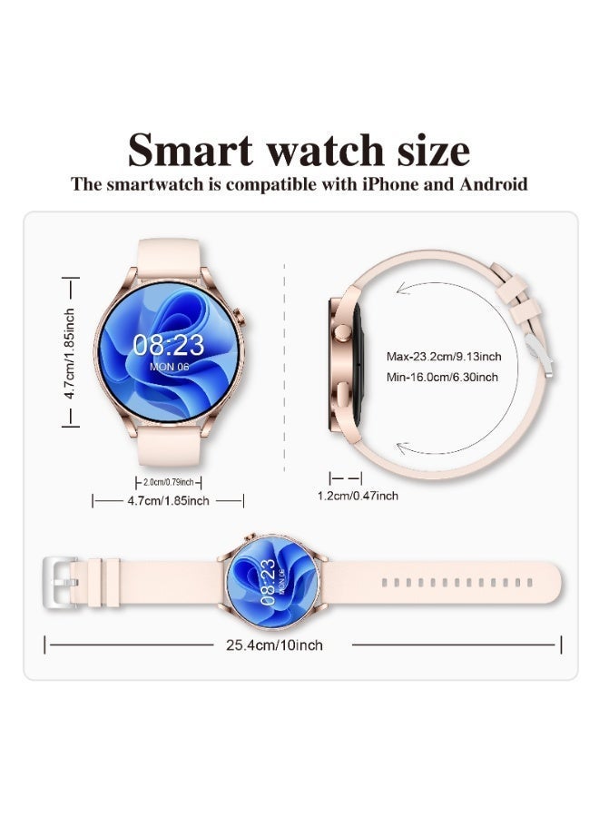 Trytoo Women Smart Watch Bluetooth Calling, 1.85” HD IPS Display, Heart Rate & Sleep Monitor, Custom Watch Faces, Waterproof Fitness Smartwatch - Image 4
